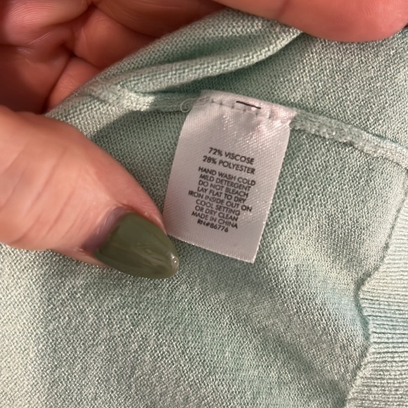 J Society Fringe Tech Top Mint Green Pullover Long Sleeves Size XS - Picture 8 of 9